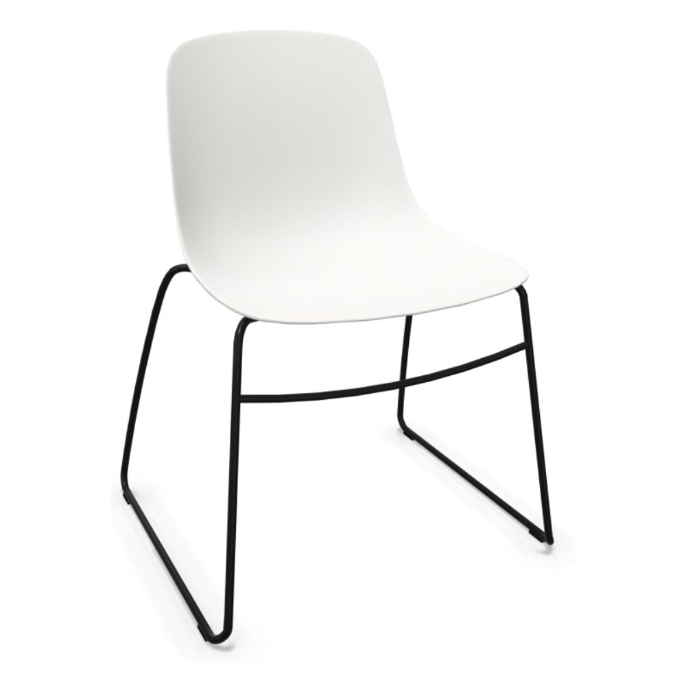 SILLA INFINITI PURE LOOP MONO | Silla | Trineo | Varios Colores | Carcasa Polipropileno | Interior Exterior - 110-5900S-BCO - Infiniti - NOGAL BEAT - Sillas