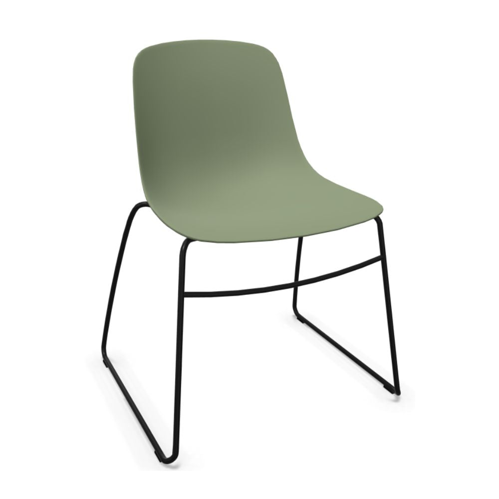 SILLA INFINITI PURE LOOP MONO | Silla | Trineo | Varios Colores | Carcasa Polipropileno | Interior Exterior - 110-5900S-VRD - Infiniti - NOGAL BEAT - Sillas