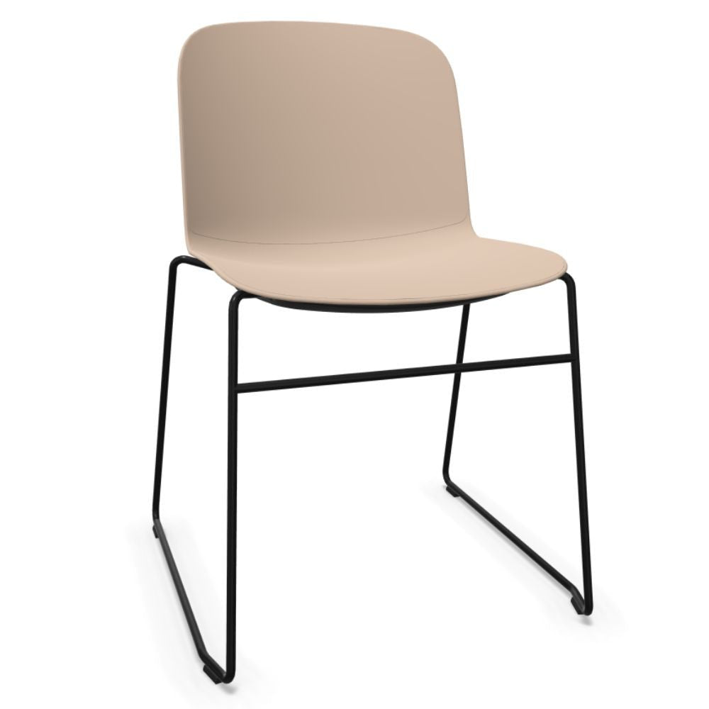 SILLA INFINITI RELIEF | Silla Ocasional | Base 4 Patas Estrella | Varios Colores | Asiento Monocarcasa Polipropileno | Interior - 110 - 6200S - SND - Infiniti - NOGAL BEAT - 