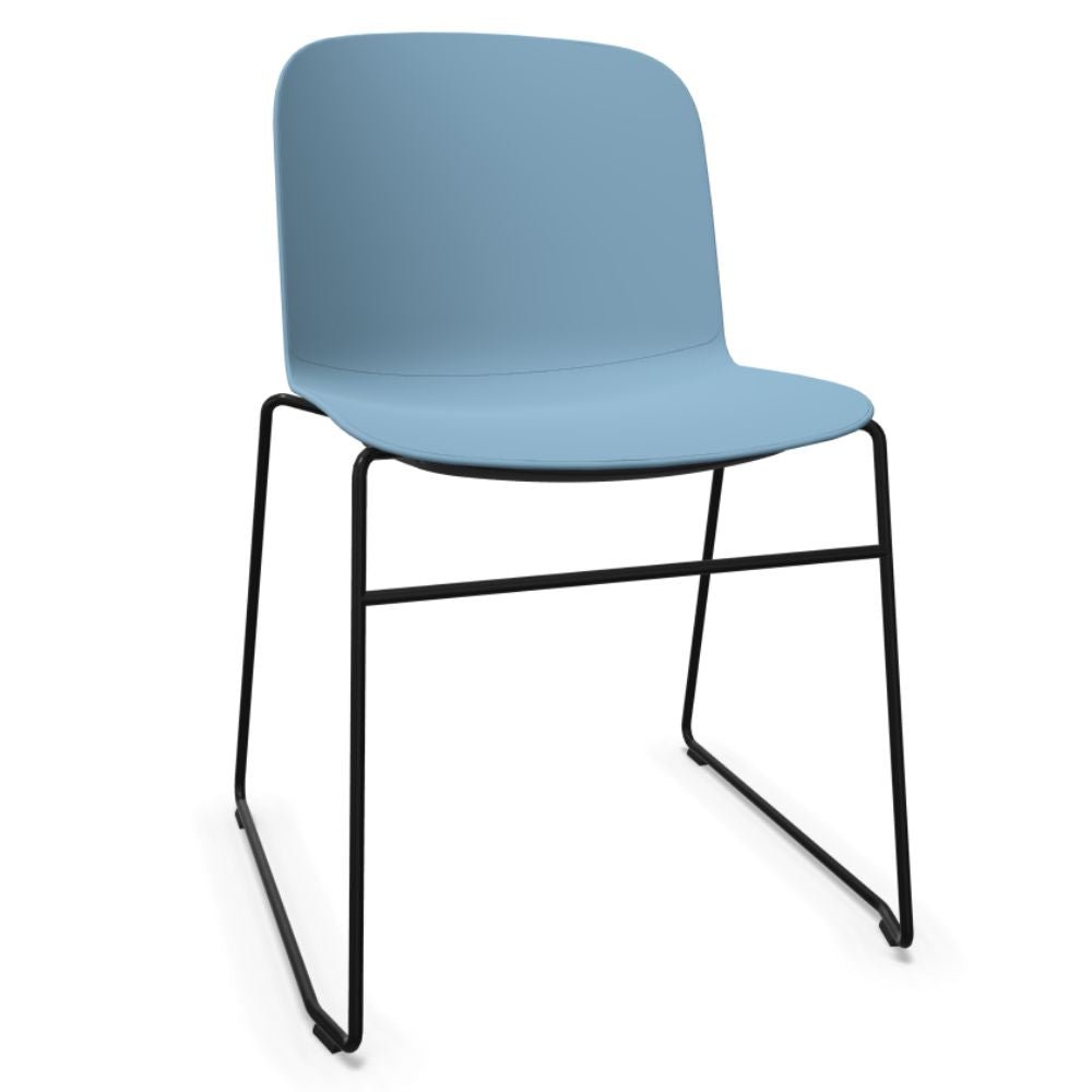 SILLA INFINITI RELIEF | Silla Ocasional | Base 4 Patas Estrella | Varios Colores | Asiento Monocarcasa Polipropileno | Interior - 110 - 6200S - AZL - Infiniti - NOGAL BEAT - 