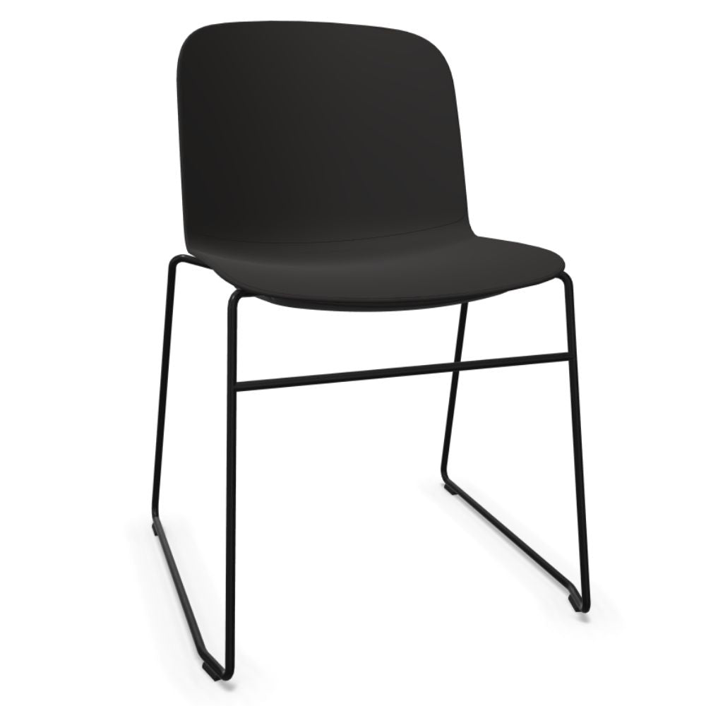 SILLA INFINITI RELIEF | Silla Ocasional | Base 4 Patas Estrella | Varios Colores | Asiento Monocarcasa Polipropileno | Interior - 110 - 6200S - NGO - Infiniti - NOGAL BEAT - 