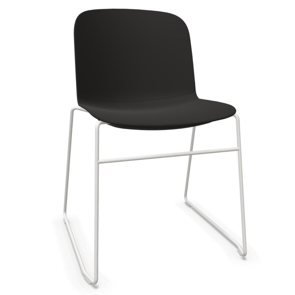 SILLA INFINITI RELIEF | Silla Ocasional | Base 4 Patas Estrella | Varios Colores | Asiento Monocarcasa Polipropileno | Interior - 110 - 6240S - NGO - Infiniti - NOGAL BEAT - 