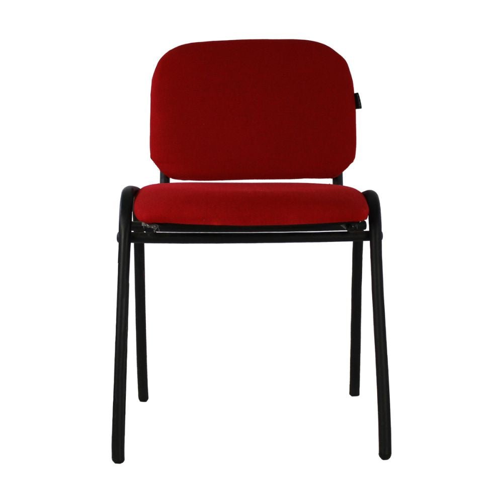 SILLA KINGSTRONG 104Z TELA SILL0540292 | Silla para Visita Oficina Sala de Espera | Base 4 Puntas Metal | Asiento y Respaldo Acojinado | Interior - SILL0540292 - Mundo In - NOGAL BEAT - Sillas