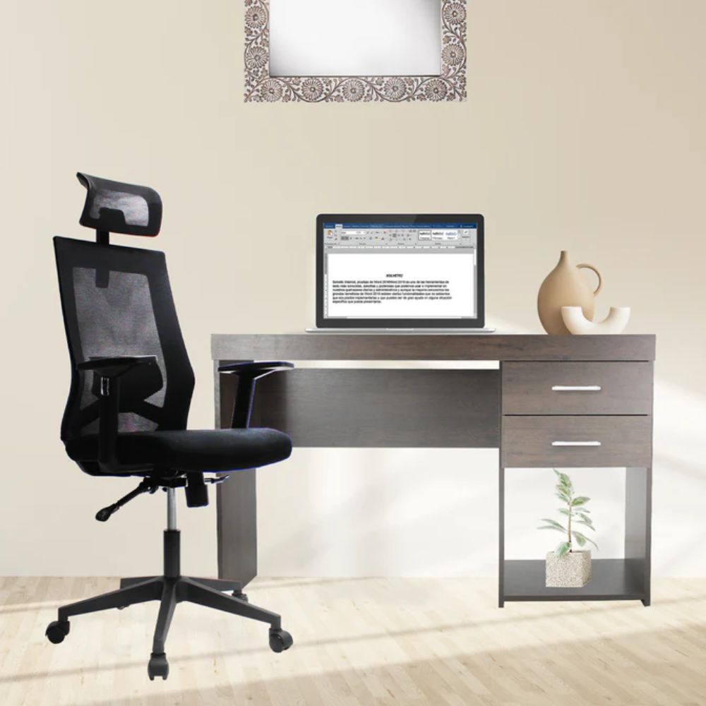 SILLA KINGSTRONG CARRARA 241A SILL0903731 | Silla Directiva Oficina Uso de Oficina | Giratoria | Tapizado Mesh | Interior - SILL0903731 - Mundo In - NOGAL BEAT - Sillas de oficina