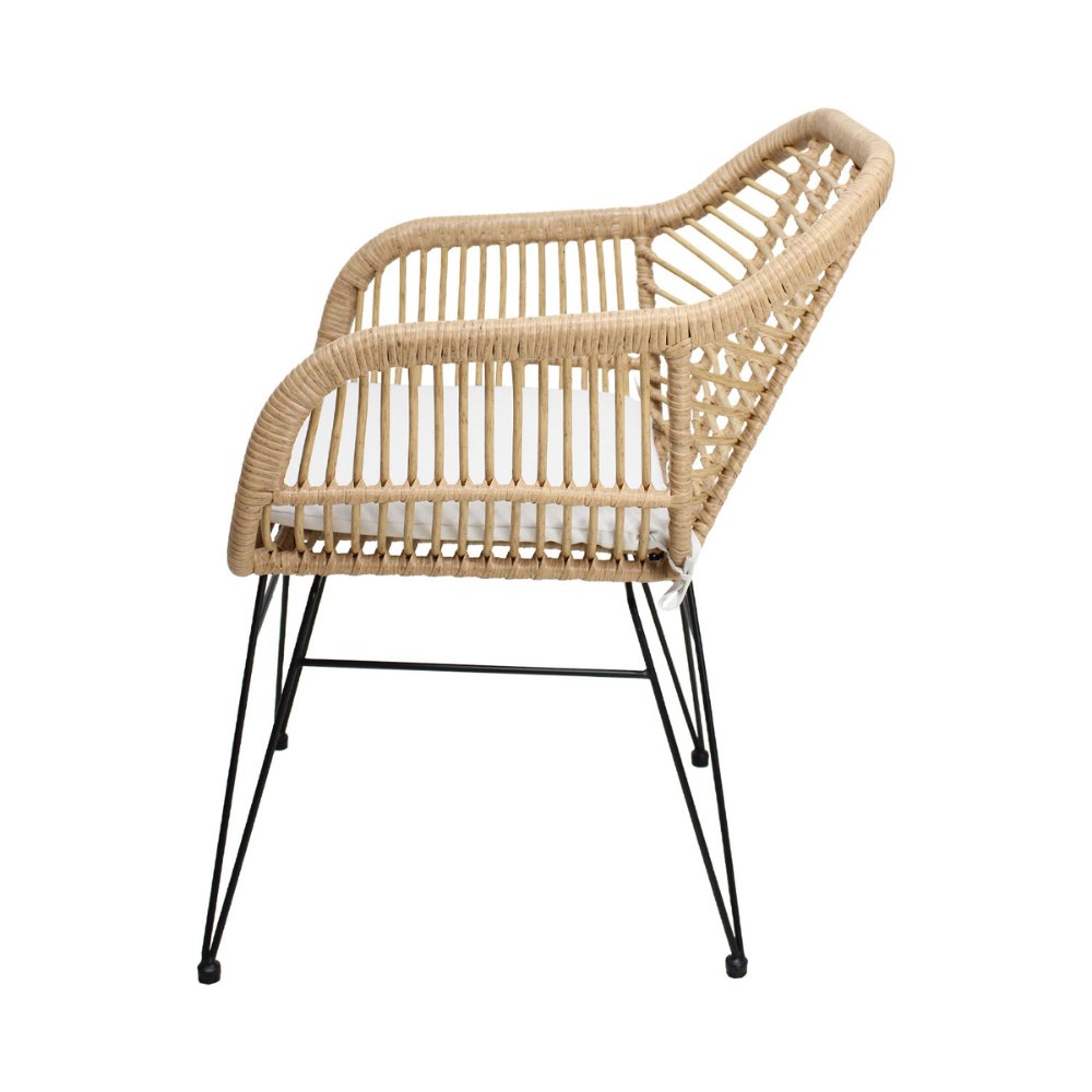 SILLA KINGSTRONG SILLA DE EXTERIOR TOBAGO | Silla para Jardín Terraza | Rattan Sintético | 4 Puntas | Interior + Exterior - SILL0904158 - Mundo In - NOGAL BEAT - Sillas