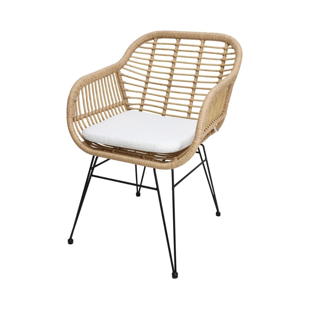 SILLA KINGSTRONG SILLA DE EXTERIOR TOBAGO | Silla para Jardín Terraza | Rattan Sintético | 4 Puntas | Interior + Exterior - SILL0904158 - Mundo In - NOGAL BEAT - Sillas