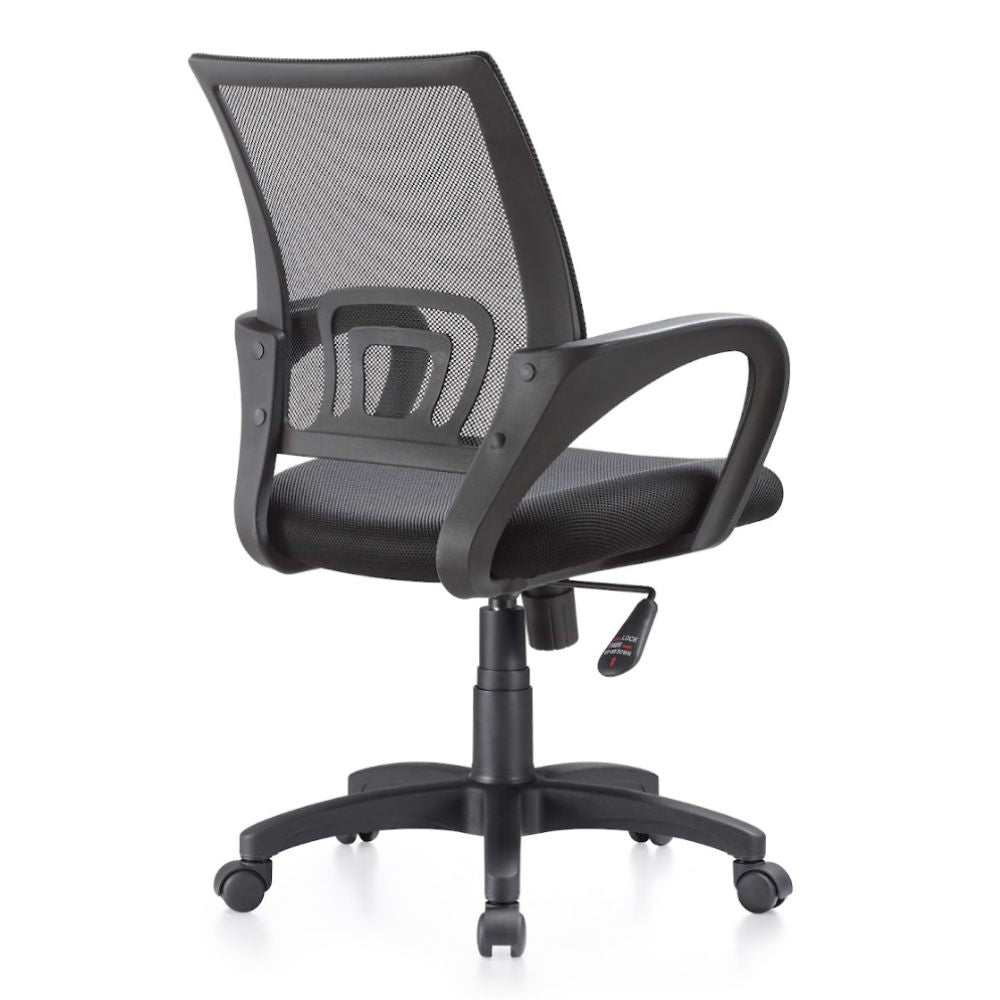 SILLA NOGAL BEAT BLACK JACK | Silla para Oficina | Base Nylon | Polipropileno Tapizado en Malla | Interior - BLACK JACK - MOBILIARIO EN MOVIMIENTO - NOGAL BEAT - Sillas