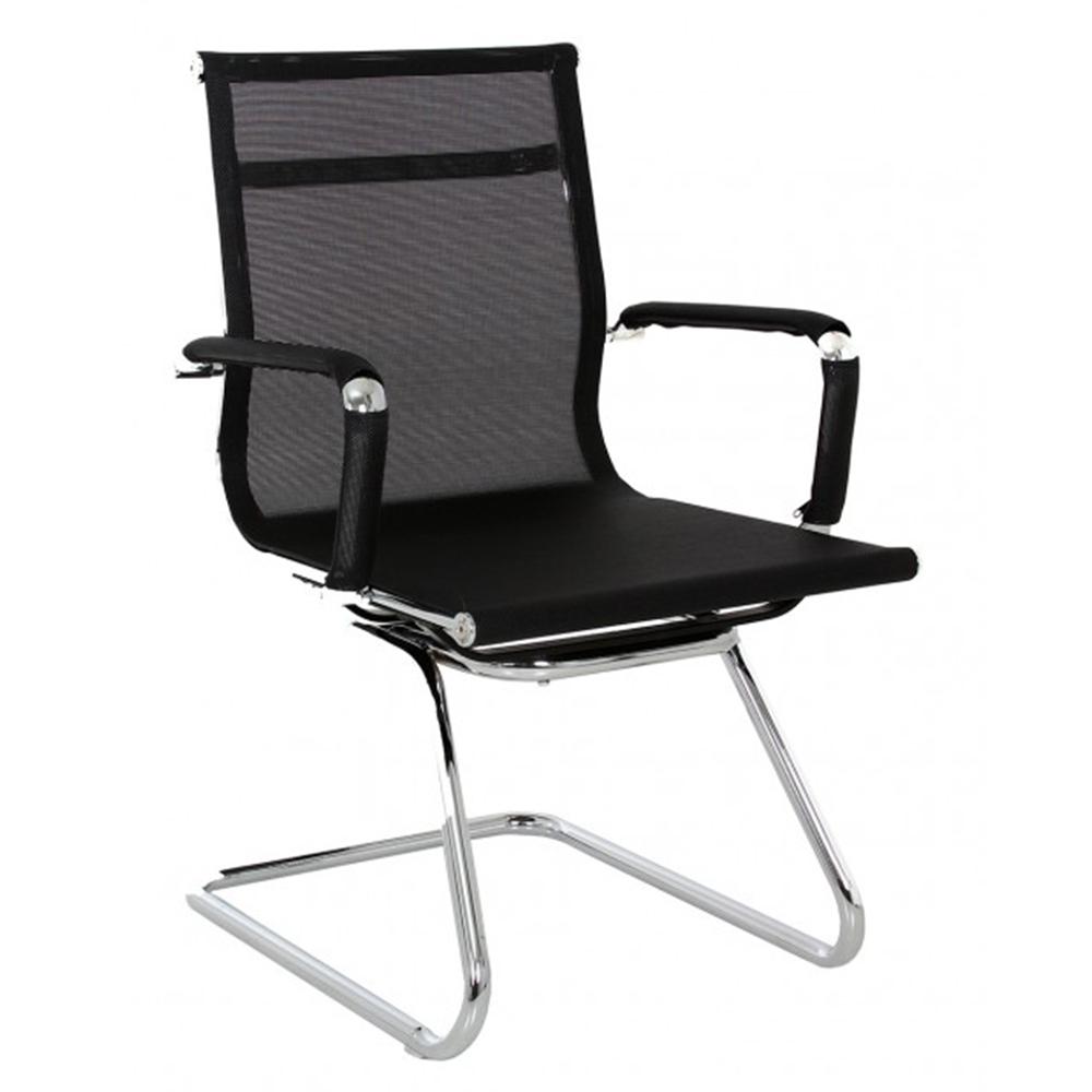 SILLA NOGAL BEAT CÁDIZ MALLA CONFERENCE | Silla para Oficina Tipo Aluminium Group Mesh Charles & Ray Eames Sala de Juntas Visitas Conferencias | Base Trineo | Varios Colores | Malla | Interior - CÁDIZ MALLA CONFERENCE - MDO - NOGAL BEAT - Sillas