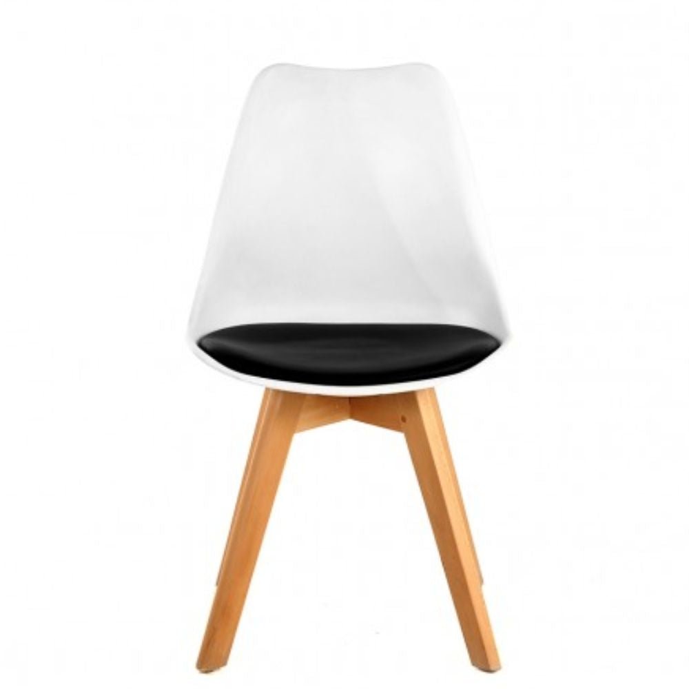 SILLA NOGAL BEAT CATARINA | Silla Ocasional Decorativa | Base 4 Puntas Madera | Varios Colores | Polipropileno Cubre Asiento en PU | Interior - SILLA CATARINA - MDO - NOGAL BEAT - Sillas