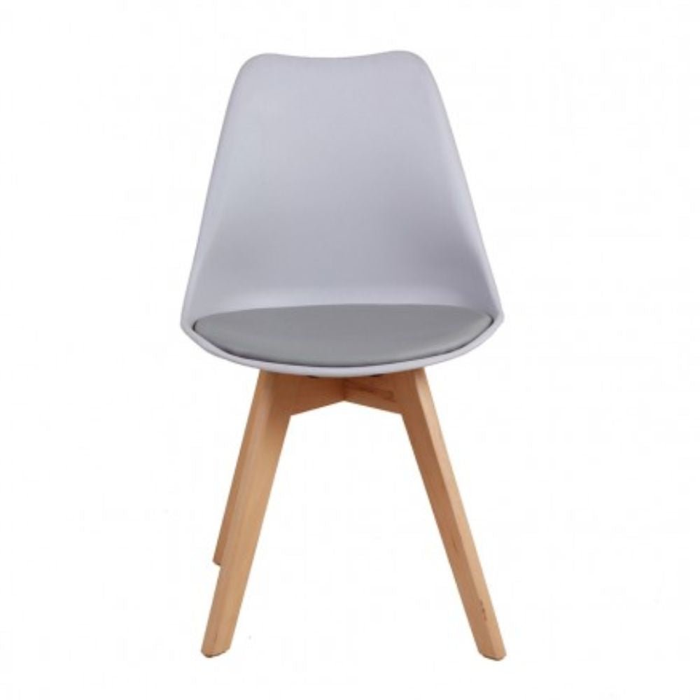 SILLA NOGAL BEAT CATARINA | Silla Ocasional Decorativa | Base 4 Puntas Madera | Varios Colores | Polipropileno Cubre Asiento en PU | Interior - SILLA CATARINA - MDO - NOGAL BEAT - Sillas