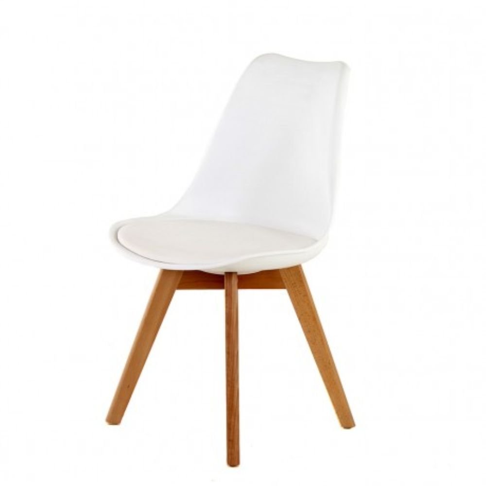 SILLA NOGAL BEAT CATARINA | Silla Ocasional Decorativa | Base 4 Puntas Madera | Varios Colores | Polipropileno Cubre Asiento en PU | Interior - SILLA CATARINA - MDO - NOGAL BEAT - Sillas