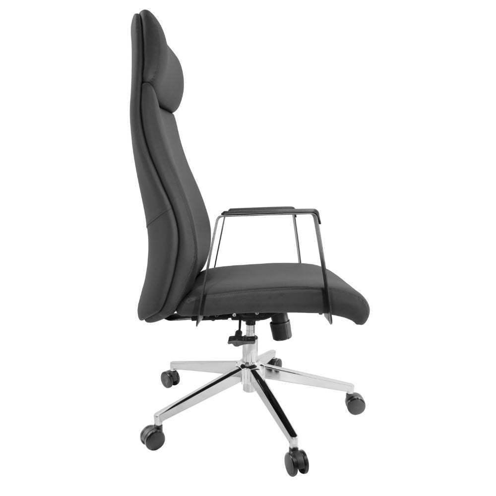 SILLA NOGAL BEAT E-10201G | Silla Directiva | Asiento Hule Espuma | Brazos Polipropileno | Base Metálica | Interior - E-10201G - GERSA - NOGAL BEAT - Sillas para oficina