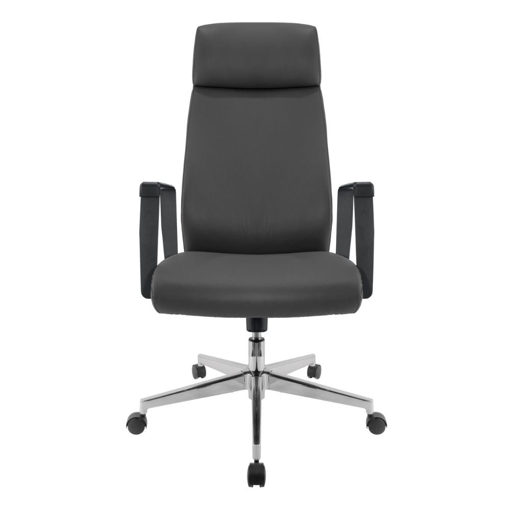 SILLA NOGAL BEAT E-10201G | Silla Directiva | Asiento Hule Espuma | Brazos Polipropileno | Base Metálica | Interior - E-10201G - GERSA - NOGAL BEAT - Sillas para oficina