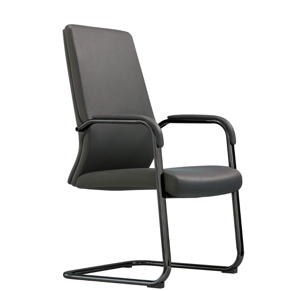 SILLA NOGAL BEAT E-10203G | Silla Directiva | Asiento Hule Espuma | Descanzabrazos Polipropileno | Tapiz Vinipiel Soft | Base Metálica | Interior - E-10203G - GERSA - NOGAL BEAT - Silla para oficina