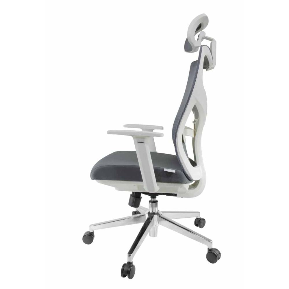 SILLA NOGAL BEAT E-12801 | Silla Gerencial | Poliuretano | Respaldo Cabecera Polipropileno | Descansabrazos | Base Metálica | Tapiz Malla | Tela | Interior - 753389315233 - GERSA - NOGAL BEAT - Sillas para oficina