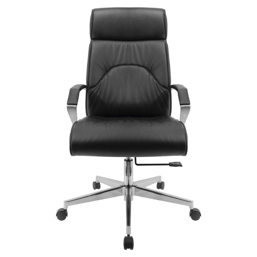 SILLA NOGAL BEAT E-2001 | Silla Directiva | Asiento Hule Espuma | Respaldo Hule Espuma | Cabecera Hule Espuma | Tapiz Vinipiel | Base Metálica | Interior - E-2001 - GERSA - NOGAL BEAT - Sillas de oficina