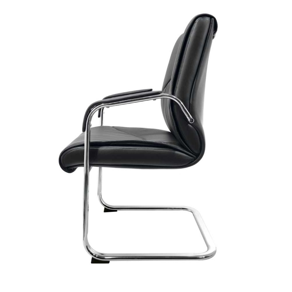 SILLA NOGAL BEAT E-2003 | Silla Directiva | Asiento Respaldo Cabecera Hule Espuma | Descansabrazos Aluminio | Base Metálica |Tapiz Vinipiel | Interior - E-2003 - GERSA - NOGAL BEAT - Sillas para oficina