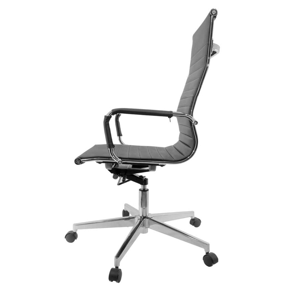 SILLA NOGAL BEAT E-3001 | Silla Directiva | Asiento Respaldo Hule Espuma | Descansabrazos Metálicos | Tapiz Vinipiel | Estructura Metálica | Interior - E-3001 - GERSA - NOGAL BEAT - Sillas para oficina
