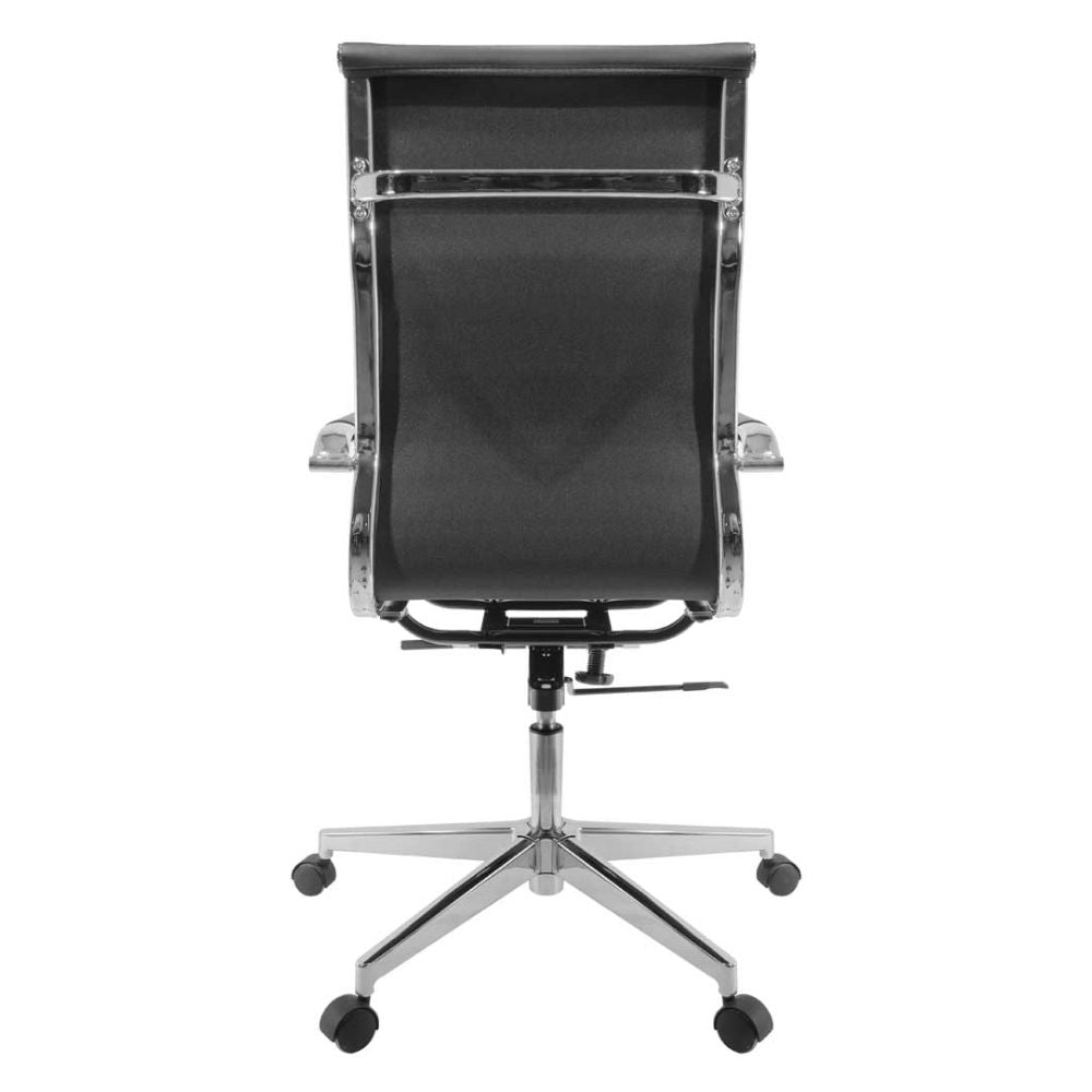 SILLA NOGAL BEAT E-3001 | Silla Directiva | Asiento Respaldo Hule Espuma | Descansabrazos Metálicos | Tapiz Vinipiel | Estructura Metálica | Interior - E-3001 - GERSA - NOGAL BEAT - Sillas para oficina