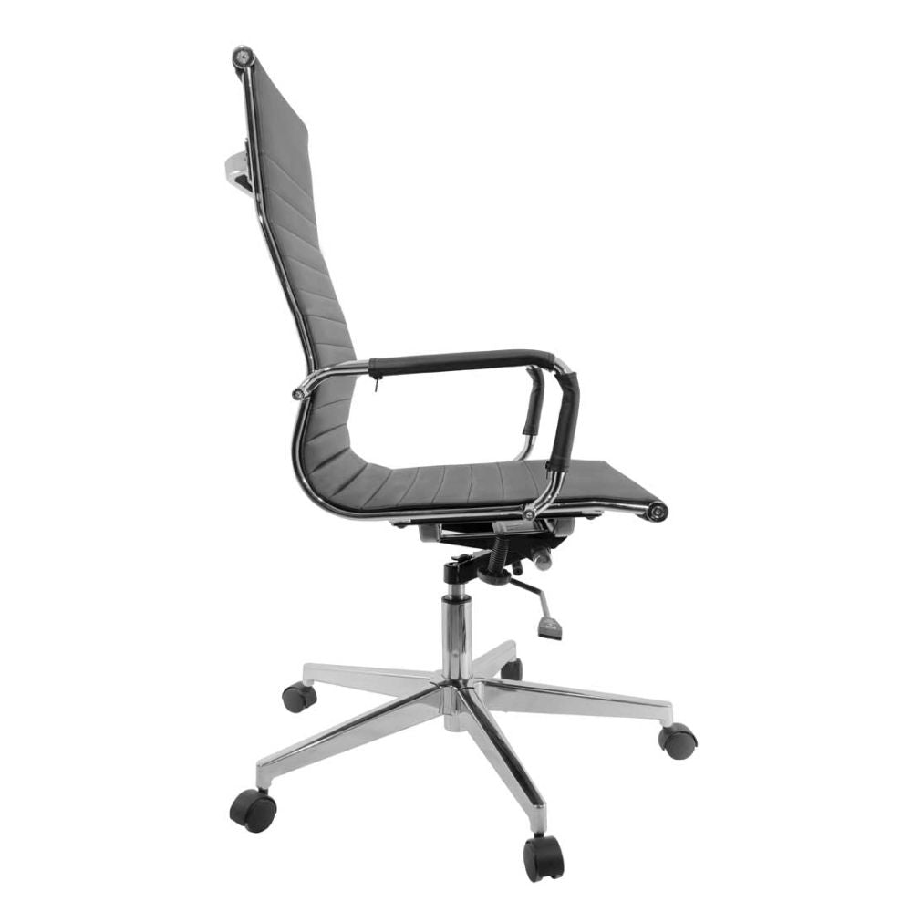 SILLA NOGAL BEAT E-3001 | Silla Directiva | Asiento Respaldo Hule Espuma | Descansabrazos Metálicos | Tapiz Vinipiel | Estructura Metálica | Interior - E-3001 - GERSA - NOGAL BEAT - Sillas para oficina