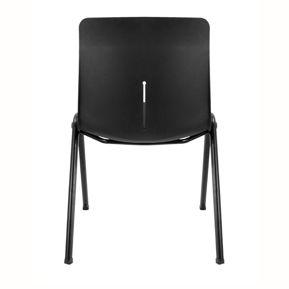 SILLA NOGAL BEAT E-50450N | Silla Comercial para Visita Sala de Espera | Concha Polipropileno | Estructura Metálica Apilable | Interior - E-50450N - GERSA - NOGAL BEAT - Sillas