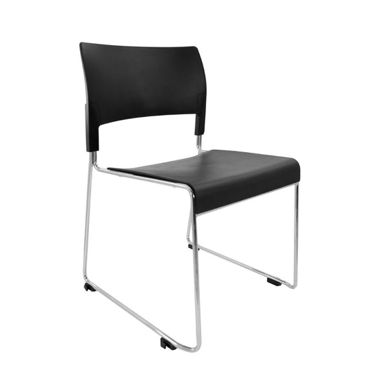 SILLA NOGAL BEAT E-51102 | Silla Comercial para Visita Sala de Espera | Polipropileno | Estructura Metálica | Interior - E-51102 - GERSA - NOGAL BEAT - Sillas