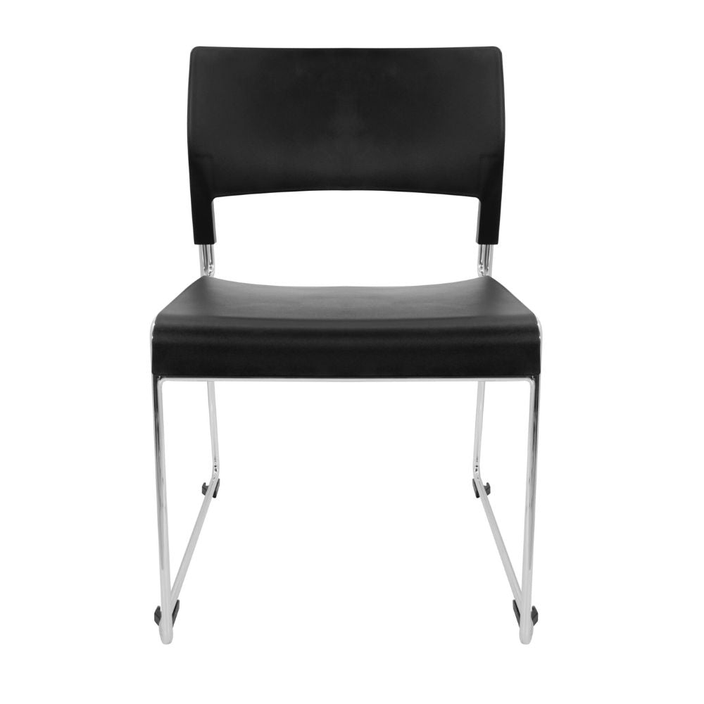 SILLA NOGAL BEAT E-51102 | Silla Comercial para Visita Sala de Espera | Polipropileno | Estructura Metálica | Interior - E-51102 - GERSA - NOGAL BEAT - Sillas