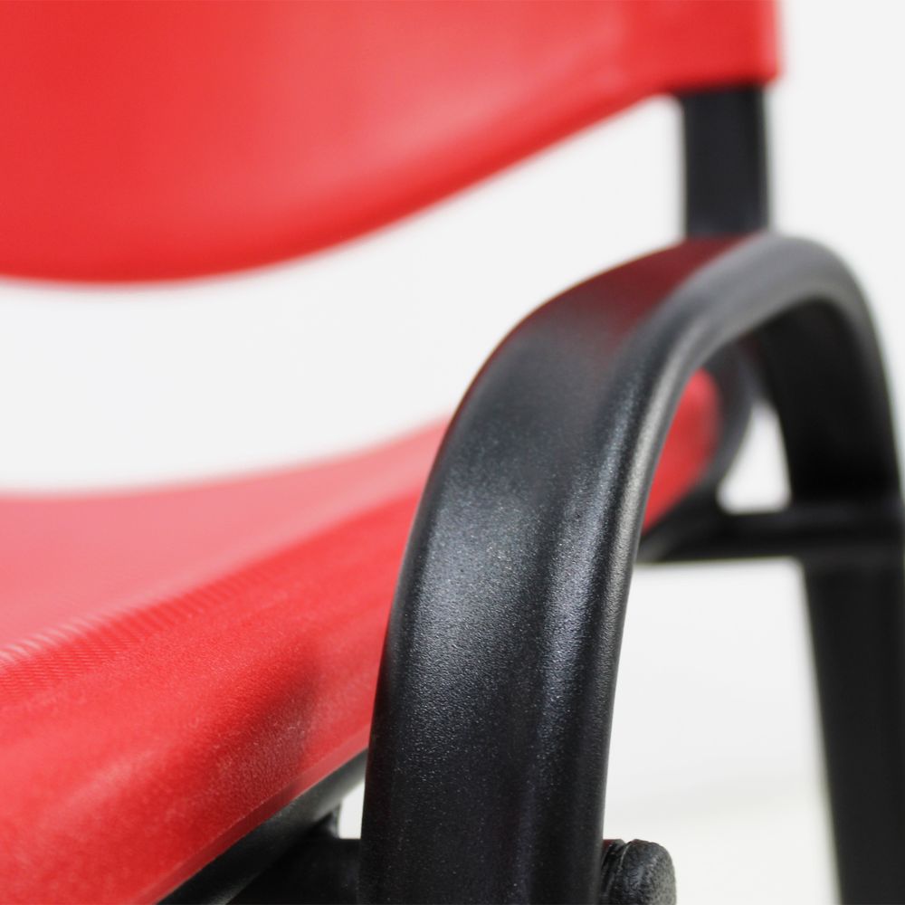 SILLA NOGAL BEAT ISO NOVA SILL0420304 | Silla para Visita Oficina Sala de Espera | Base 4 Puntas Metal | Plastificada | Interior - SILL0420304 - Mundo In - NOGAL BEAT - Sillas