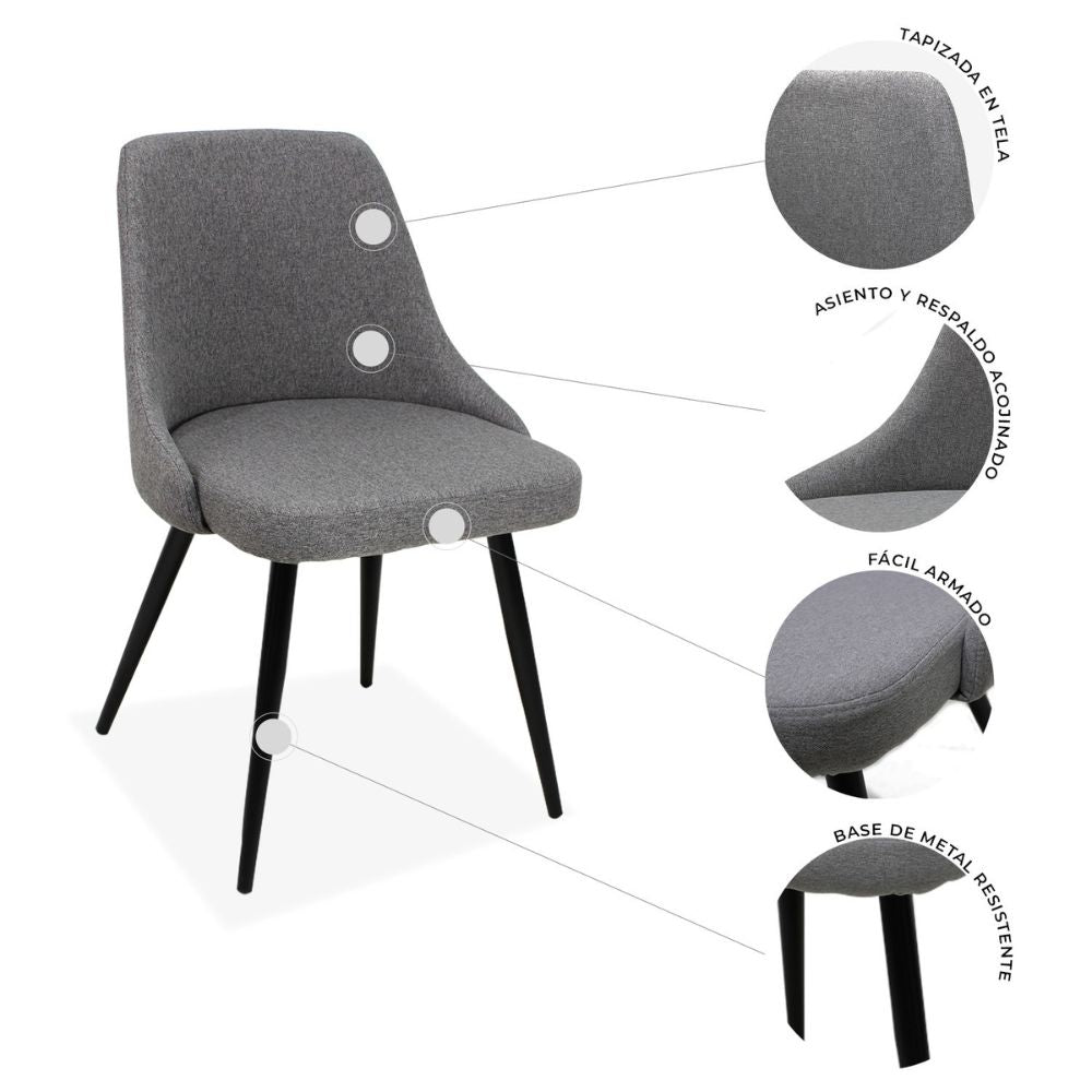 SILLA NOGAL BEAT TROM | Silla para Sala de Estar | Interior - SILL0904599 - Mundo In - NOGAL BEAT - Sillas