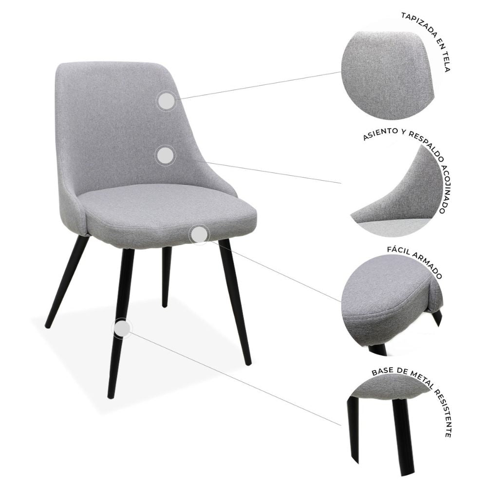 SILLA NOGAL BEAT TROM | Silla para Sala de Estar | Interior - SILL0904599 - Mundo In - NOGAL BEAT - Sillas