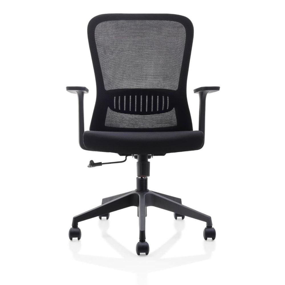 SILLA OFFIHO COZY OHE-173NEGRO | Silla Operativa para Oficina Empresa | Base Estrella | Negro | Respaldo en Malla | Interior - OHE-173negro - OFFIHO - NOGAL BEAT -