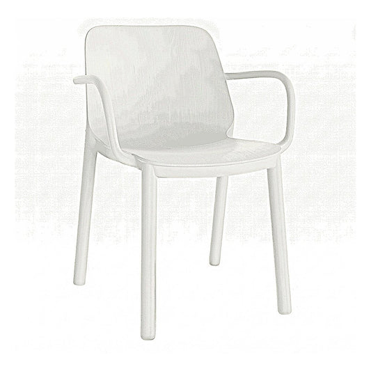 Silla para Cafetería y Comedor con Brazos - RESOL ONE - Varios Colores - Protección UV - 5948 - Resol - NOGAL BEAT - Silla Comercial Interior