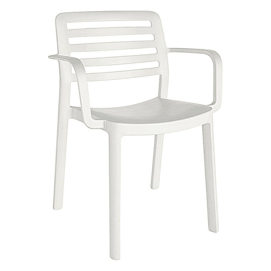 Silla para Cafetería y Comedor con Brazos - RESOL WIND ARMCHAIR - Varios Colores - Apilable y Protección - 04563 - Resol - NOGAL BEAT - Silla Comercial Interior
