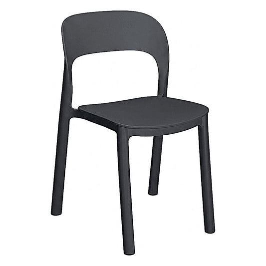 Silla para Cafetería y Comedor Porección UV - RESOL ONA - Varios Colores - Apilable y Asiento Sujeto con Tornillos Zincados - 03688 - Resol - NOGAL BEAT - Silla Comercial Exterior