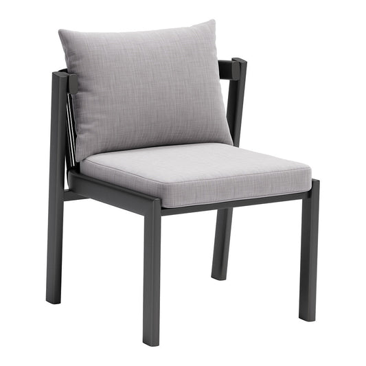 Silla para Cafetería y Jardín - ZUO HORIZON - Gris - Asiento y Respaldo Tapizados con Tela para Exterior - 704008 - Zuo - NOGAL BEAT - Silla de Terraza