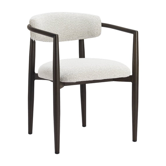 Silla para Cafetería y Terraza - ZUO MIDORI - Blanco - Asiento y Respaldo Tapizados con Tela para Exterior - 704077 - Zuo - NOGAL BEAT - Silla de Terraza