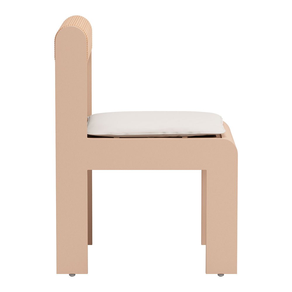 Silla para Jardín y Terraza - ZUO ISLAND - Blanco - Asiento y Respaldo Tapizados con Tela para Exterior - 704043 - Zuo - NOGAL BEAT - Silla de Terraza