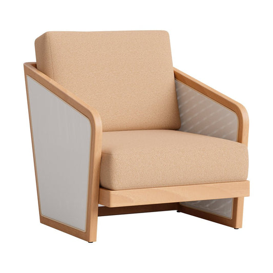 Silla para Restaurante y Jardín - ZUO SAKINA LOUNGE - Café - Asiento y Respaldo Tapizados con Tela para Exterior - 704244 - Zuo - NOGAL BEAT - Silla de Terraza