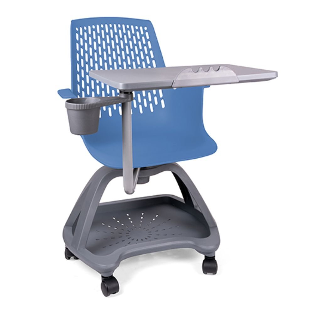 Silla para Salón de Estudios Paleta Lateral Giratoria 360° - OFFIHO BLOW OHP - 2100 - Varios Colores - Asiento y Respaldo en Polipropileno - OHP - 2100 - OFFIHO - NOGAL BEAT - Sillas de Capacitación