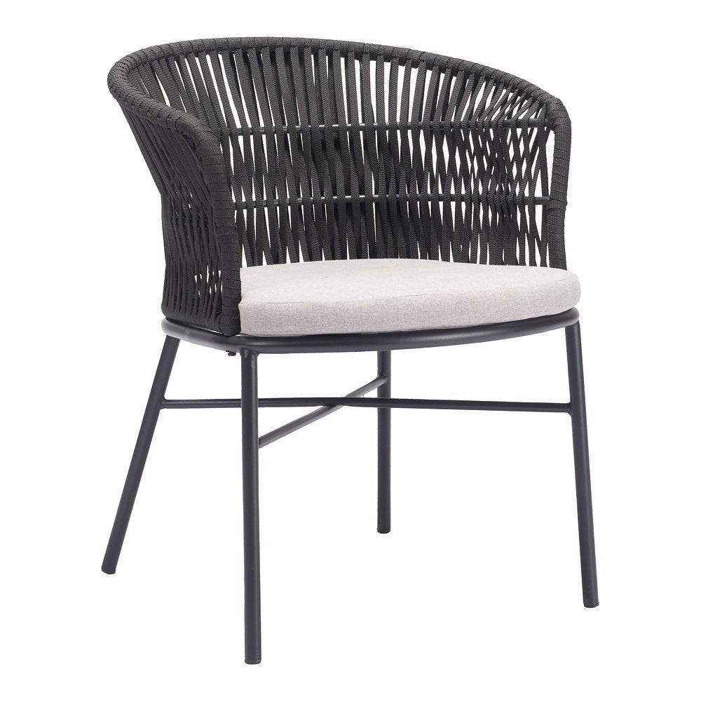 Silla para Terraza y Alberca - ZUO FREYCINET - Varios Colores - Asiento y Respaldo Tapizados con Tela para Exterior - 703987 - Zuo - NOGAL BEAT - Silla de Terraza