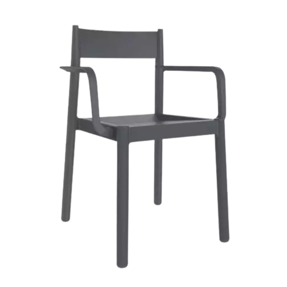 SILLA RESOL DANNA ARMCHAIR | Silla Ocasional para Cafetería Jardín | Inyectado PP | Protección UV | Interior + Exterior - 04522 - Resol - NOGAL BEAT - silla