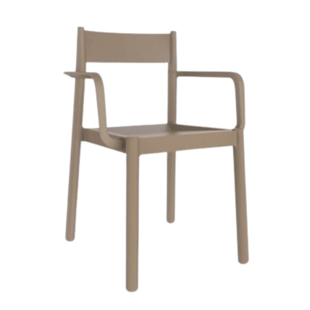 SILLA RESOL DANNA ARMCHAIR | Silla Ocasional para Cafetería Jardín | Inyectado PP | Protección UV | Interior + Exterior - 04524 - Resol - NOGAL BEAT - silla