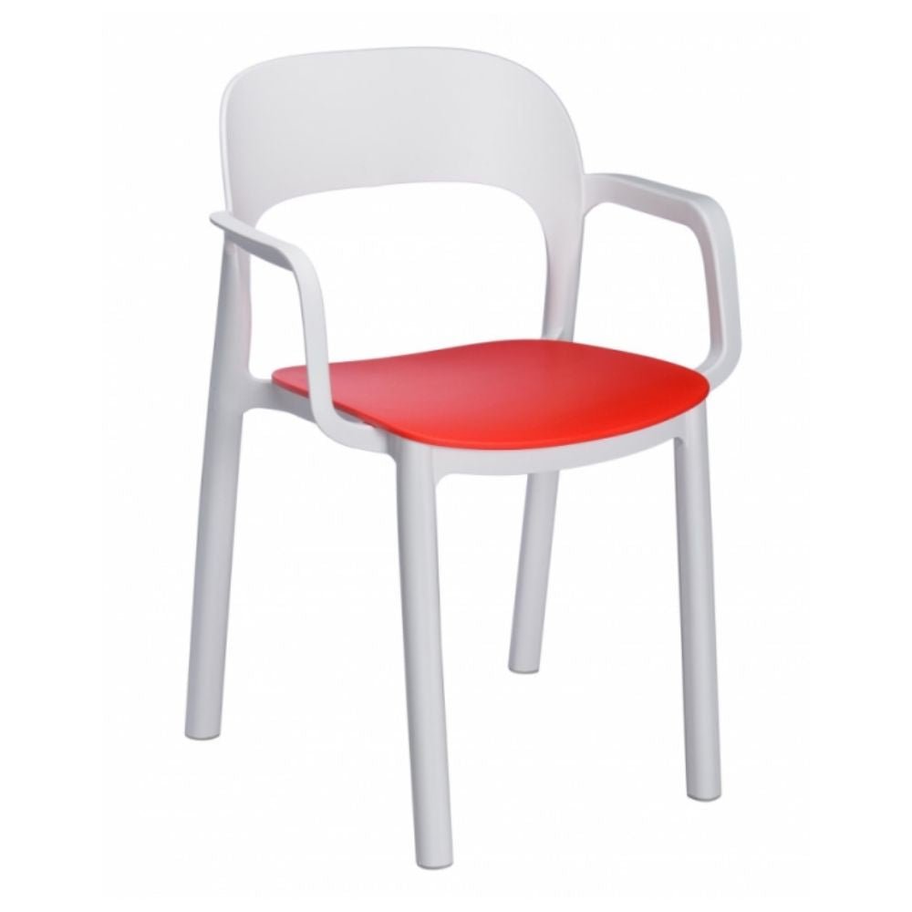 SILLA RESOL ONA ARMCHAIR | Silla Ocasional para Cafetería Jardín | Polipropileno | Protección UV | Interior + Exterior - 03711 - Resol - NOGAL BEAT - silla