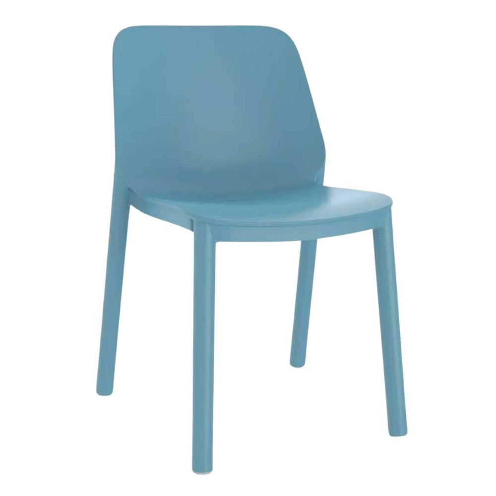 SILLA RESOL ONE | Silla Monobloque Ocasional para Cafetería Jardín | Polipropileno Fibra de Vidrio | Protección UV | Interior + Exterior - 05947 - Resol - NOGAL BEAT - silla