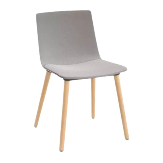 SILLA RESOL SKIN MADERA FULLY UPHOLSTERED | Silla Ocasional para Comedor | Inyectado en Polipropileno | Tapizado Patas Madera | Interior - 85967 + CSE02 - Resol - NOGAL BEAT - silla