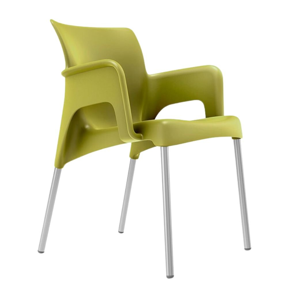 SILLA RESOL SUN | Silla Ocasional para Cafetería Jardín | Inyectado Polipropileno | Protección UV | Interior + Exterior - 03520 - Resol - NOGAL BEAT - silla