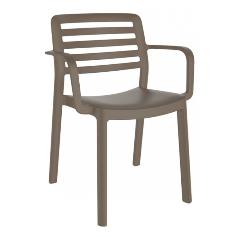 SILLA RESOL WIND ARMCHAIR | Silla Ocasional para Cafetería Jardín | Polipropileno | Protección UV | Interior + Exterior - 04566 - Resol - NOGAL BEAT - silla