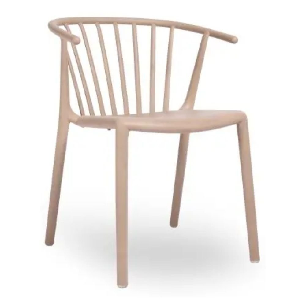 SILLA RESOL WOODY GREEN EDITION | Silla Ocasional | Fibra Vidrio | Polipropileno | Reciclada | Apilable | Protección UV | Interior + Exterior - 05513 - Resol - NOGAL BEAT - Sillas