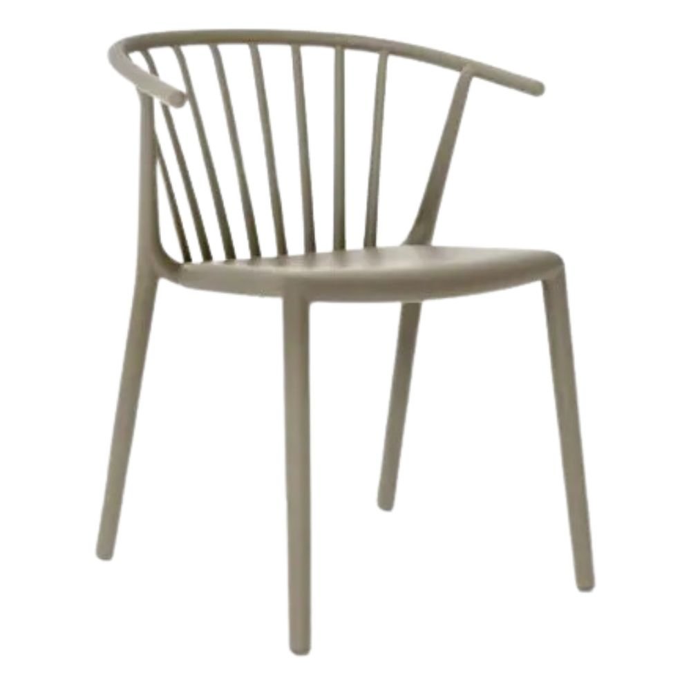 SILLA RESOL WOODY | Silla Ocasional | Fibra Vidrio | Polipropileno | Apilable | Protección UV | Interior + Exterior - 04148 - Resol - NOGAL BEAT - Sillas