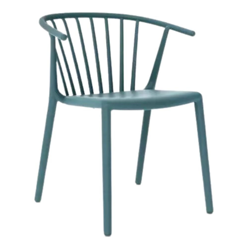 SILLA RESOL WOODY | Silla Ocasional | Fibra Vidrio | Polipropileno | Apilable | Protección UV | Interior + Exterior - 04152 - Resol - NOGAL BEAT - Sillas